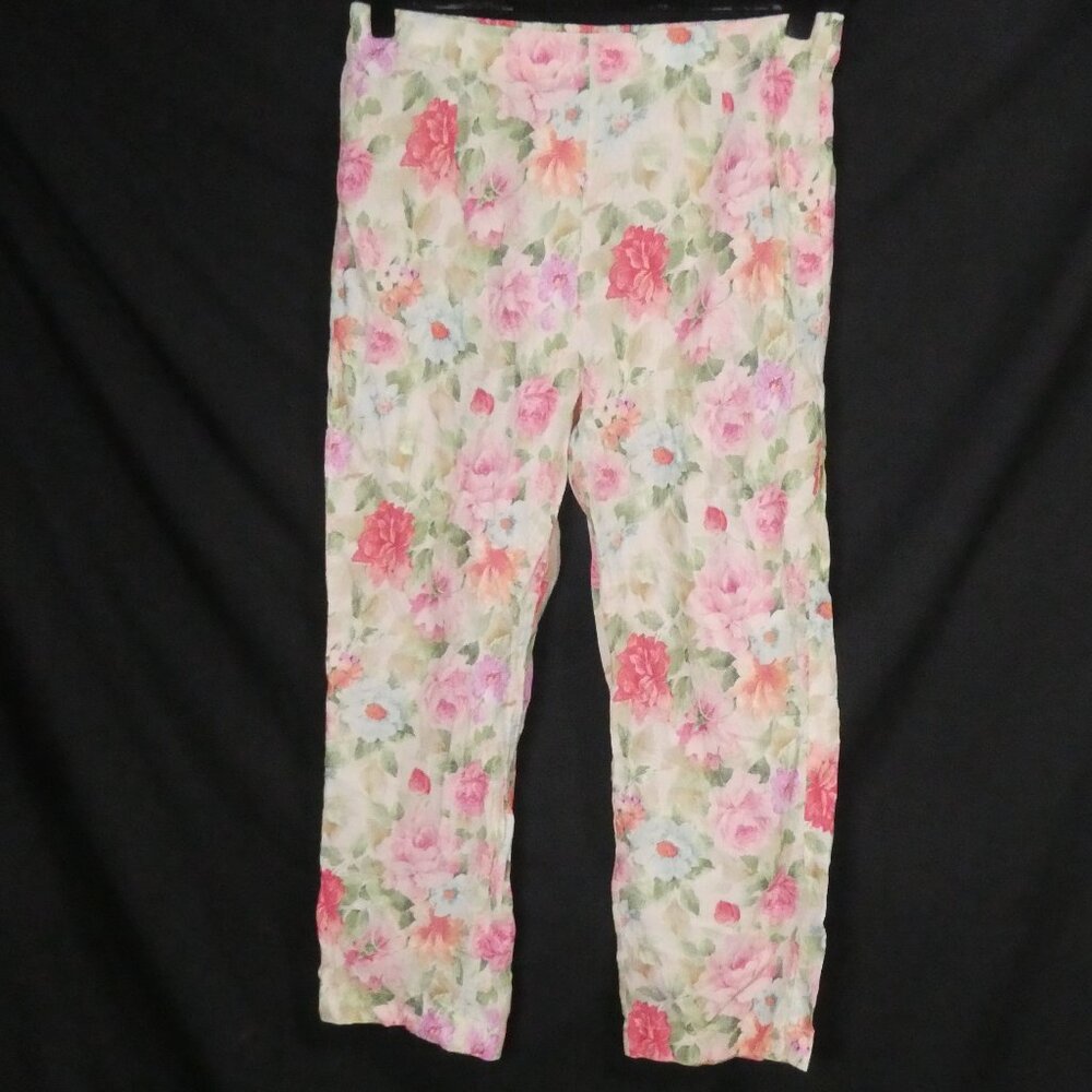 ETHNIC | large | Floral Print Casual Pants